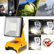 Rechargeable Bright LED Work Light for Dewalt 20V Lithium Ion Battery 25W 1500LM