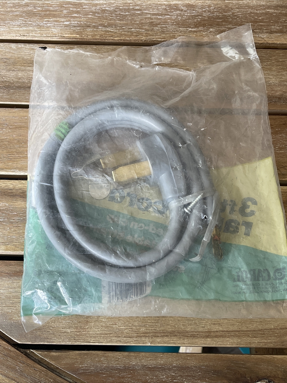 Carol 3 Ft Range Cord  3 Prong Wire 50 Amp - 250 Volt  Old Stock in package