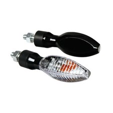 Coppia 2 Frecce moto indicatori di direzione a lampadina omologate 12V 10W NERE