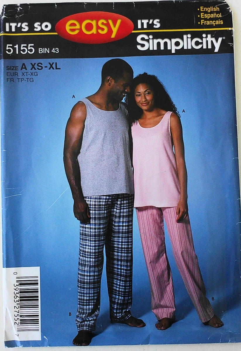 Simplicity pattern pajama pants sales