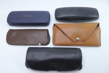 Lot 5 Vintage OGA, Navy Jack, Hard Shell  Leather Eyeglasses Cases Mixed Styles