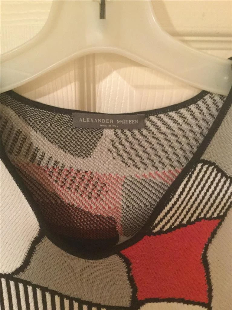 Abito Alexander McQueen taglia XS grigio rosso nero bianco