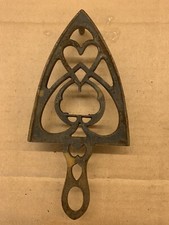 Nice Vintage Cast Iron Sad Iron Trivet Nominally 4 X 5 x 3/4 - 8 Overall