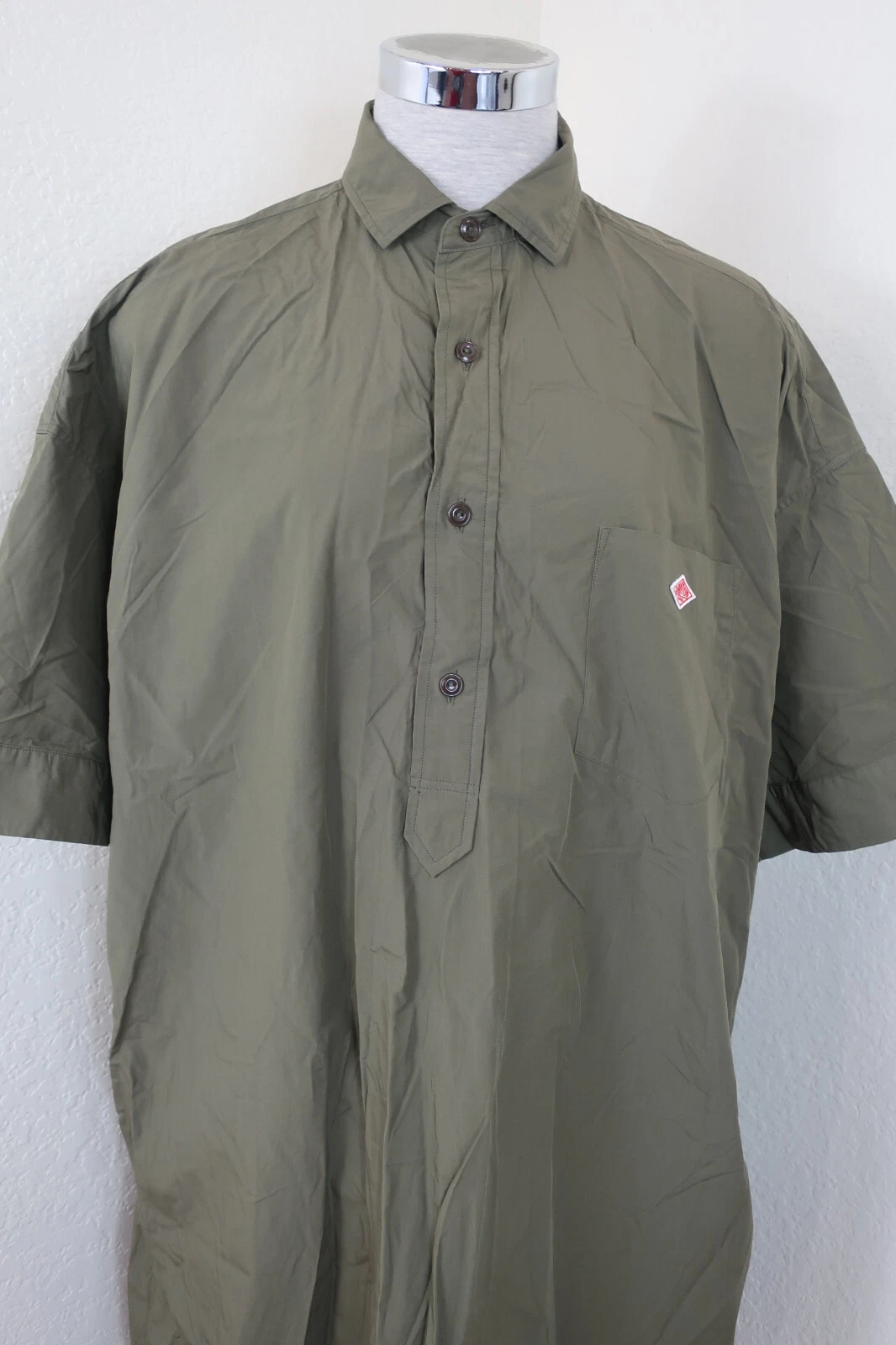 Abito DANTON Vetements De Travail verde cotone sciolto da piccolo a medi 36 4 6