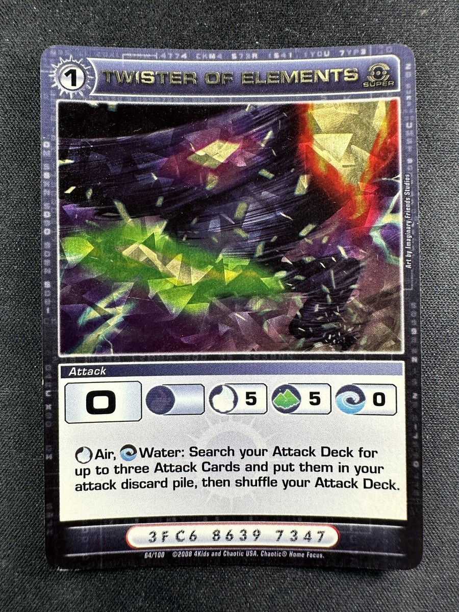 Chaotic Twister of Elements 64/100 Premium SS Super Rare Attack NM