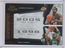 PAUL PIERCE /ANDREW BYNUM 2009/10 Playoff Contenders #13 Gold Draft Tandems /100