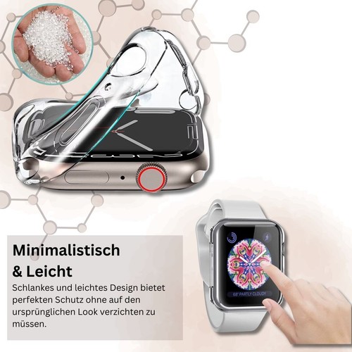 Housse de protection en silicone pour Apple Watch série 1-7 8 9 10 Ultra housse ✅ protection écran - Photo 5 sur 19