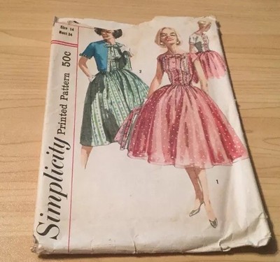 Simplicity Patterns Misses One Piece Dress And Jacket 50 S Look Sz 14 Ebay