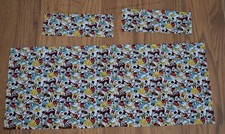 Mickey Minnie Mouse fabric remnant scrap 10" x 24" Pluto Donald Daisy Goofy