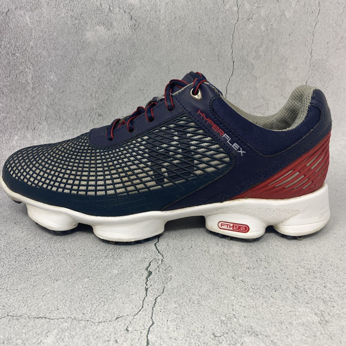 FootJoy Hyperflex 2.0 Mens Golf Shoes Spikes 51017 Red Gray Blue