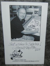 (M1) photo dédicace autographe marcus hamilton dennis the menace autograph