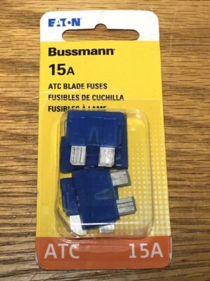 Eaton's Bussman BP/ATC-15 RP 15 Amp Mini Fuses 5 Count
