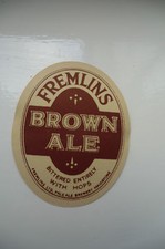 MINT FREMLINS BROWN ALE MAIDSTONE KENT BEER BOTTLE LABEL 