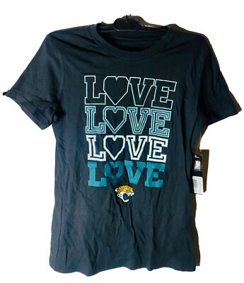 NFL Team Apparel Mädchen' Jacksonville Jaguars Emphatically T-Shirt Groß Schwarz