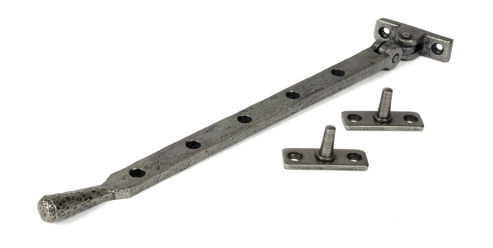 From The Anvil 46483 Pewter 12"" Hammered Newbury Window Stay
