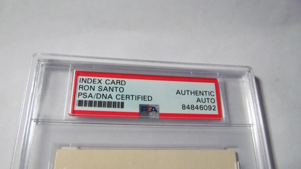 Ron Santo signed Index Card PSA Certified (2) - Image 3 of 4