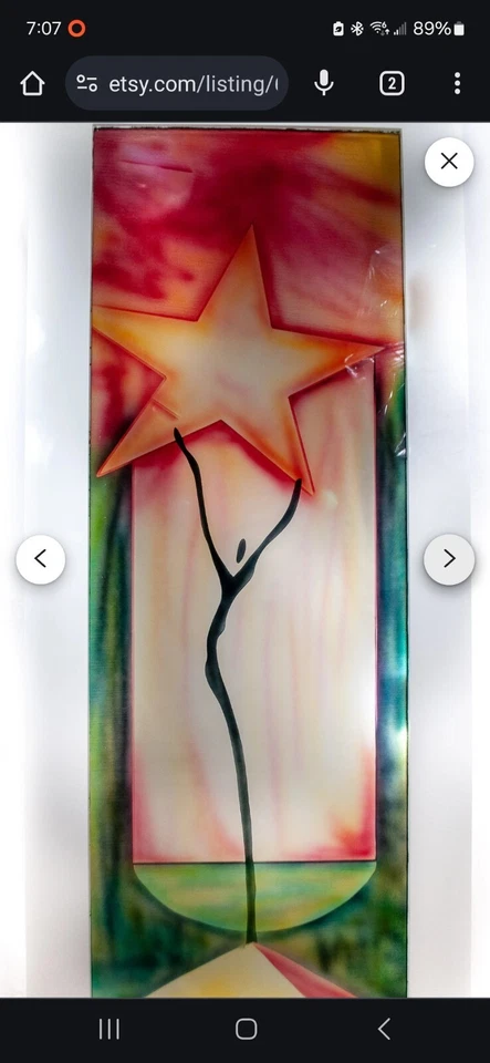 Hermosa puerta de diseño de vidrieras (pradera / misión) Foto 2 de 4