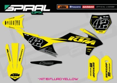 Custom MX Grafik Kit KTM SX SXF 125 250 350 450 Fluro 2020 2021