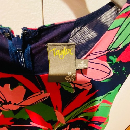 Maxi abito donna Taylor taglia 6 girocollo floreale rosa verde nero vestibilità rilassata - Foto 3 di 13