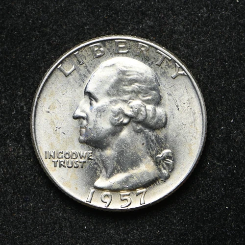 1957-D Washington Silver Quarter CH BU+ (bb17196)