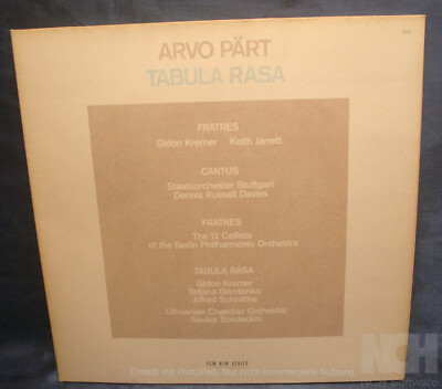 Arvo Pärt - Tabula Rasa LP Vinyl Schallplatte