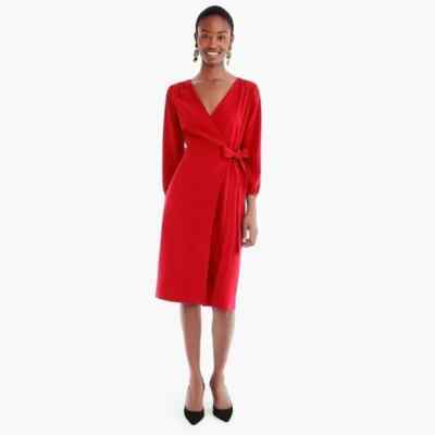 365 Crepe J Crew Wrap Dress Crew Dresses J Crew Deep Red Wrap
