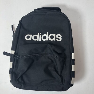 Adidas Insulated Lunch Bag Santiago Black White B172 Soft Tote 11''x7''x4'' F2
