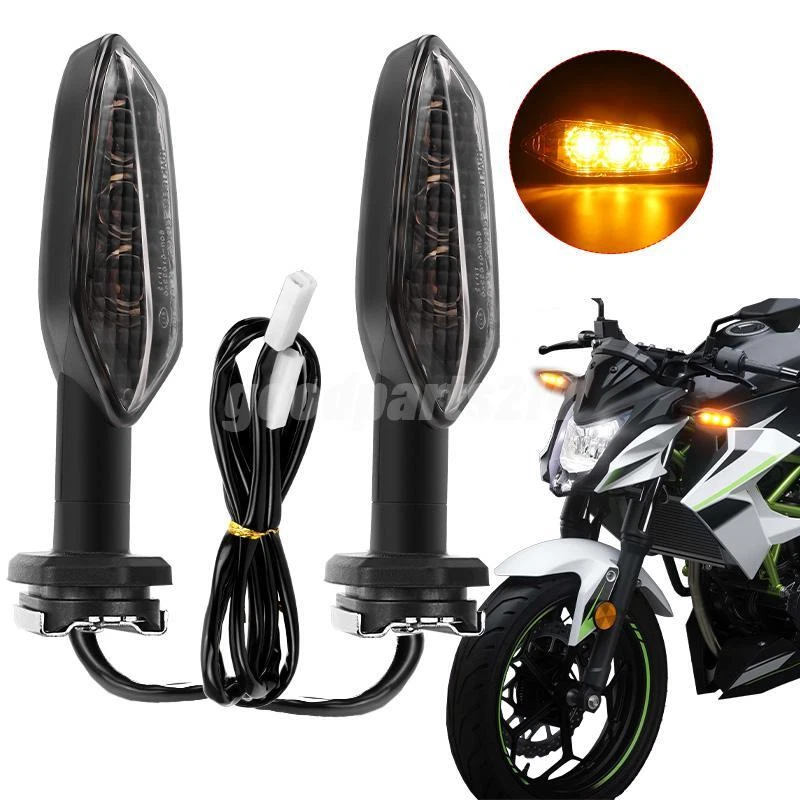 Mini Motorcycle LED Turn Signals Blinker Light Indicator Amber Lamp - View #5