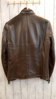 Y'2 LEATHER Brown Steerhide Single Riders Jacket 38 Made in Japan