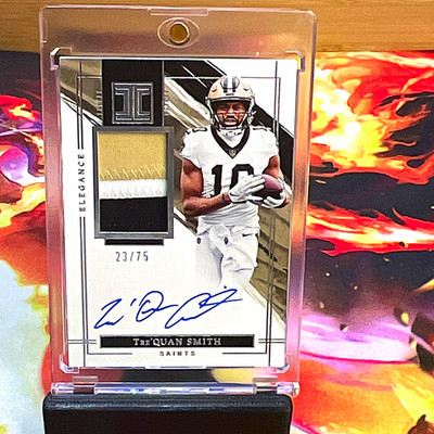 Panini 2022 Impeccable Elégance Vet Patch Auto Tre'Quan Smith EVA-TSM /75