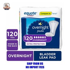 Equate Options Women's Incontinence Pads, Unscented, Overnight 120 Count 