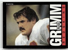 1985 Topps Russ Grimm Washington Redskins #182