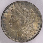 1887-P $1 Morgan Silver Dollar-AU/UNC Multi Color Toning