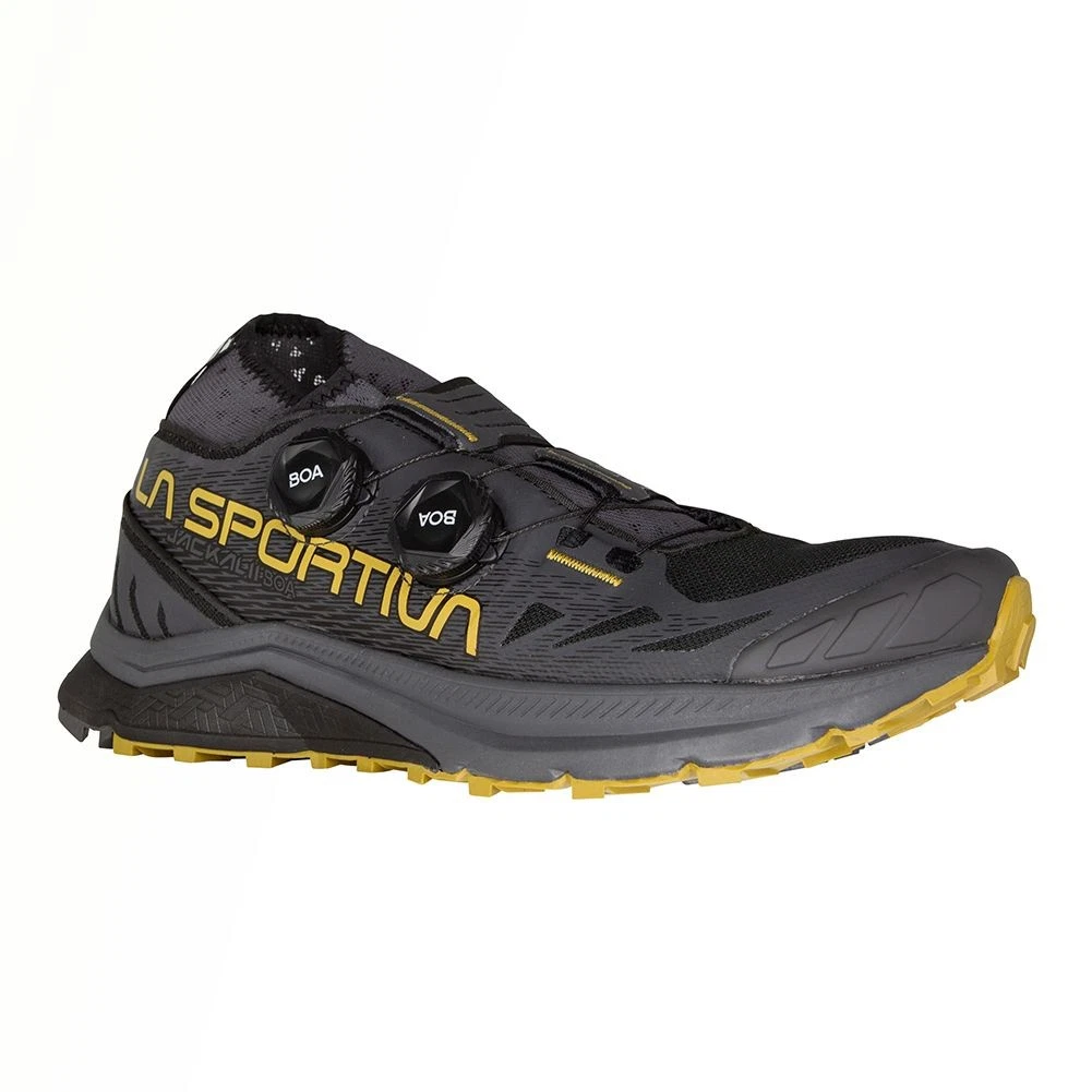 La Sportiva Jackal II BOA Men's Trail Running Shoes, Black/Savana, M45