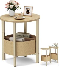 Natural, Modern Nightstand for Living Room Bedroom, Coffee Bedside Tables, 