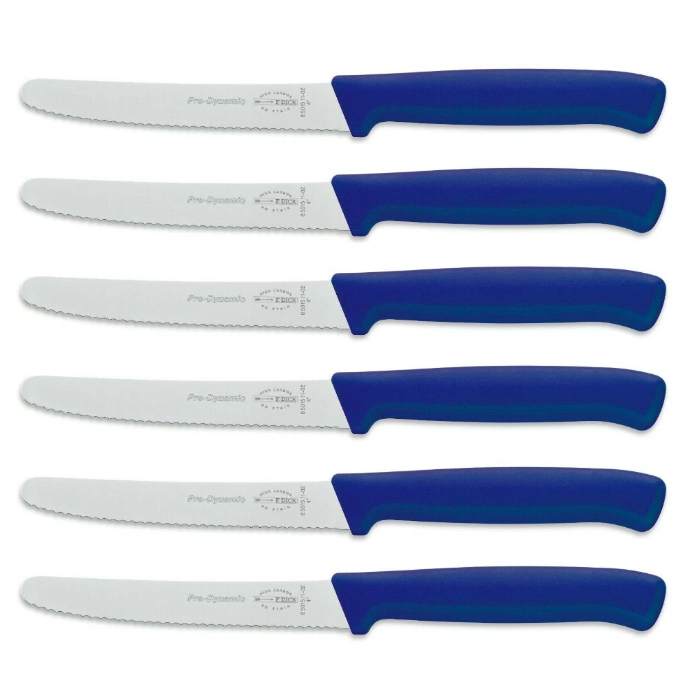 F Dick Serrated Edge Utility Steak | Set of 6 Blue