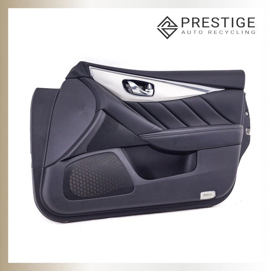 2016-2021 INFINITI Q50 Sedan Door Trim Panel Cover Front Right Black 80900-4HH0A - Image 3 of 4