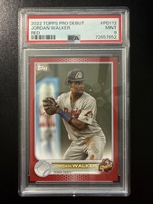 JORDAN WALKER 2022 Topps Pro Debut RED # 9/10 PSA 9 POP 2 No PSA 10s