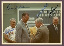 1969 Boston Red Sox Joe Cronin, Bowie Kuhn, Doerr, Period Signed Original Photo