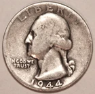 1944-P Washington Silver Quarter - Fine - #3392EA