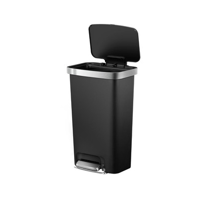 Better Homes & Gardens Kitchen Trash Can, 11.9 Gallon Plastic Step Garbage Bin