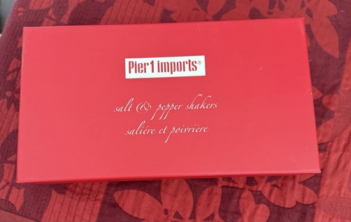 Pier 1 One Imports Silver Metallic Tone Reindeer Salt and Pepper Shakers In Box - Picture 2 of 18