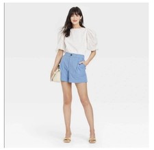 A new day Women  s High Rise Poplin Shorts Size Medium
