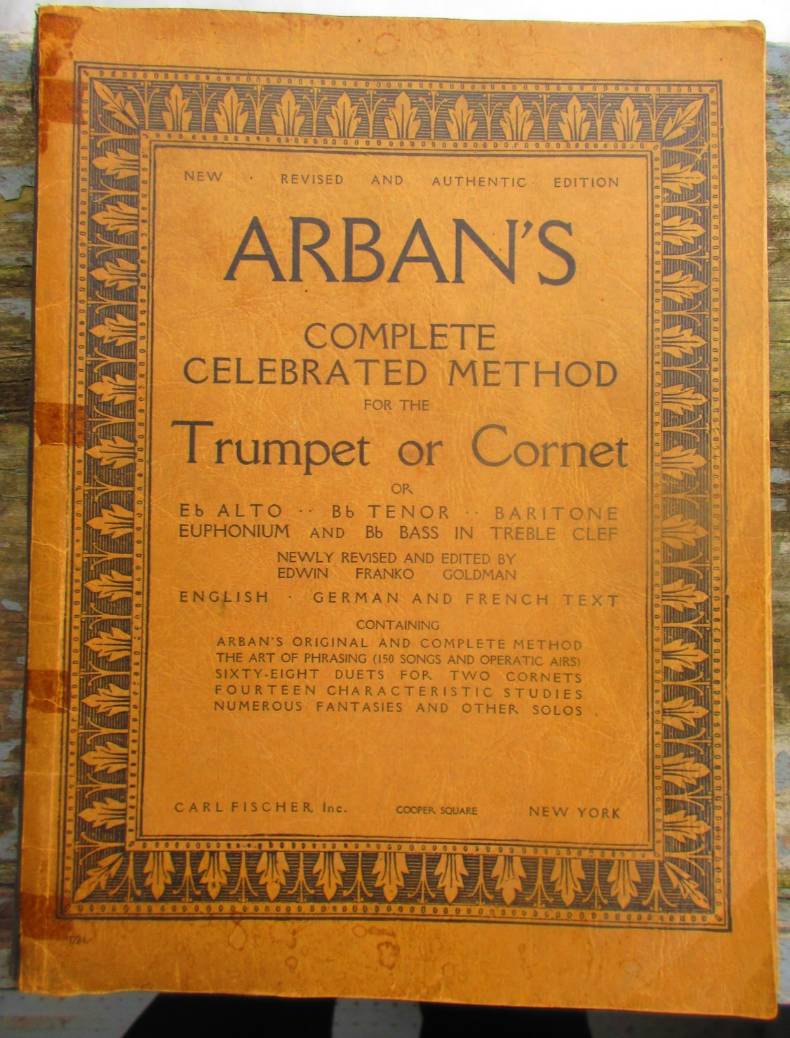 1930'S Arban's Complete Celebrated Method Trumpet Or Cornet Music Lessons Book