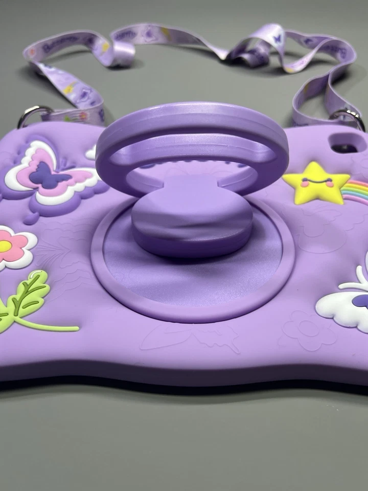 Butterfly Soft Silicone Case Cute Star Cover Stand With Strap for iPad 9.7 Inch - Image 3 of 4