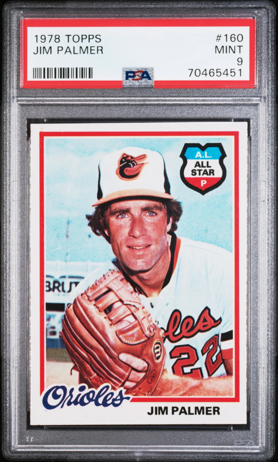 1978 Topps Jim Palmer #160 PSA 9