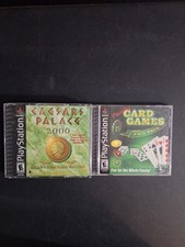 Caesars Palace 2000 & Family Card Games (PS1)2 Game Lot CIB W Manuals, Reg Cards