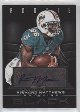 2012 Panini Black Rookie Black Signatures 6/25 Rishard Matthews #181 Auto 0c2
