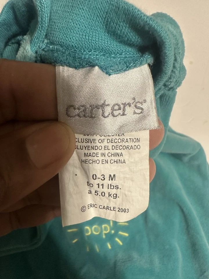 Carters Vintage Eric Carle The Very Hungry Caterpillar Green Sleeper  - Image 4 of 4