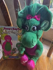 Vintage Barney's Baby Bop Plush  Book 2 Piece Set 1992 1994 Lyons Group